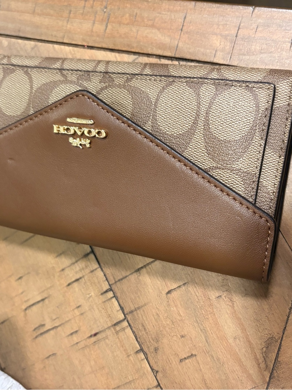 Coach Brown Signature Canvas & Leather wallet